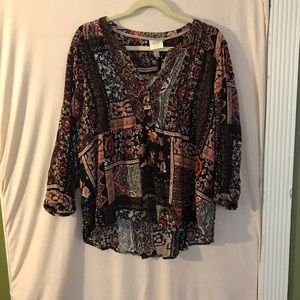 ❤️Knox Rose multicolor boho shirt
